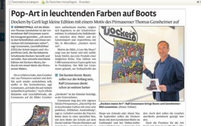 Pop-Art in leuchtenden Farben auf Boots